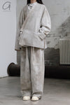 Aviva Jifei Xue staining short kimono jacket SS23-KJS-FS